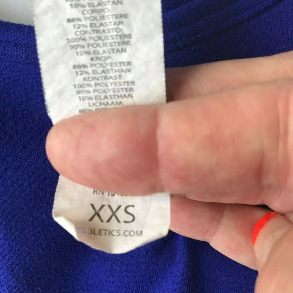 Fabletics Sylvia Sports Bra Size XXS Racerback Sapphire Blue High Impact - Picture 11 of 11